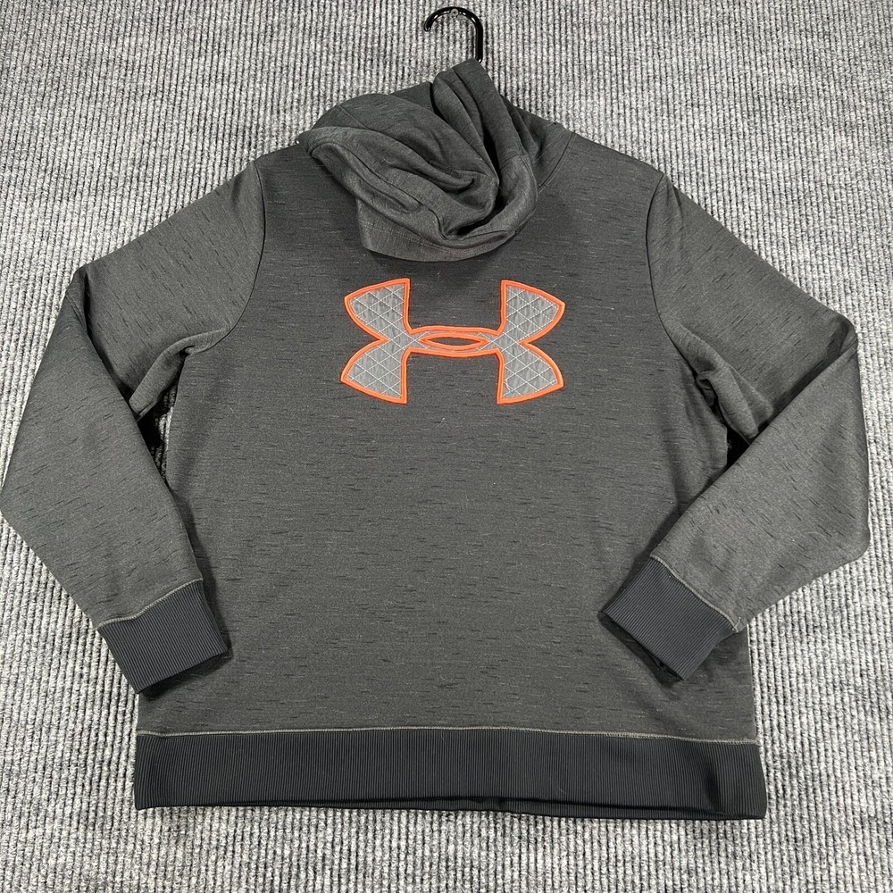 Under Armour Hoodie Sweatshirt Womens Large Black Long Sleeve Cold Gear Loose